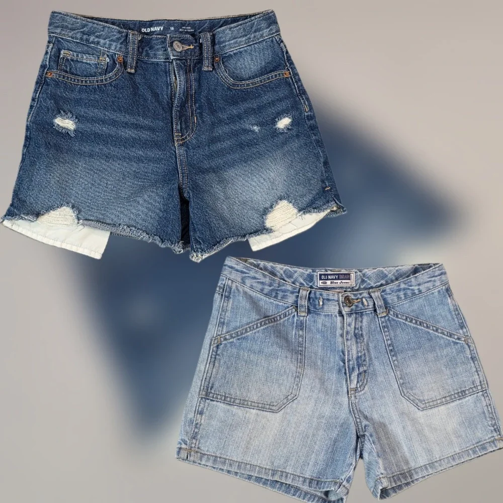 Bundle of 2 Old Navy Denim Shorts -  Girls Size 12